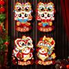 1 Pair Traditional Fu Character Sticker Cartoon 2026 New Year Door Decals Spring Festival