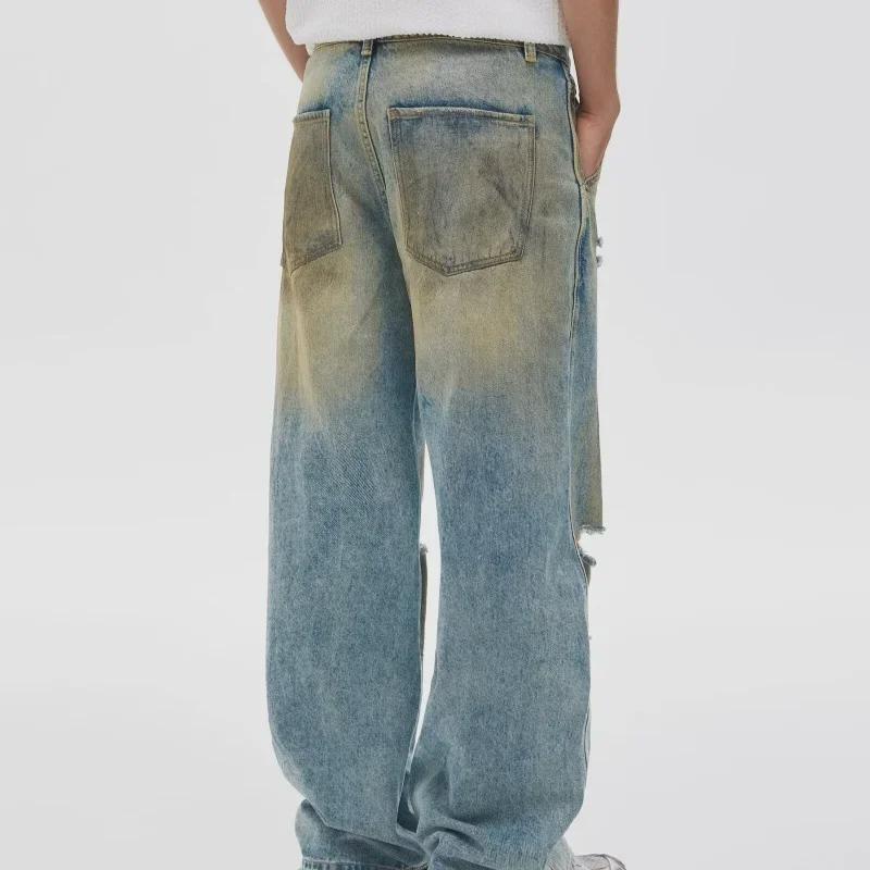 Мужские свободные прямые джинсы: Мягкие, широкие повседневные брюки от American Fashion Brand