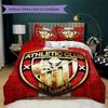 Athletic Club de Bilbao Pattern Bedding uilt Set uilt Cover Pillowcase Home Decoration Birthday Gift (1 * duvet cover + 2 * pillowcase without core)