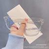 New rice nail anti-blue flat glasses female trend explosion drive DNU plain glasses no degree