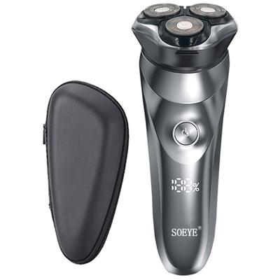 Электробритва для мужчин, электрическая бритва, бесконтактный триммер для бороды, станок для бритья, ЖК-дисплей, IPX7, водонепроницаемый, перезаряжаемый, 3D