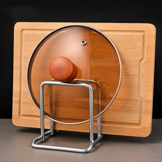 Подставка для разделочных досок из нержавеющей стали, органайзер для столешницы, компактный держатель для крышек от кастрюль, противней для выпечки, листов для печенья для хранения