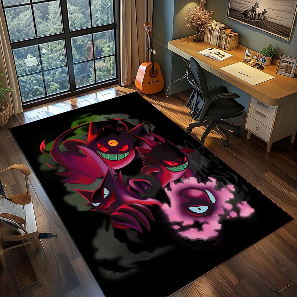 Pokemon Non Slip Indoor Daily Rug Carpet, Washable Large Area Floor Mat Gamer Room Bedroom Decor.-TING