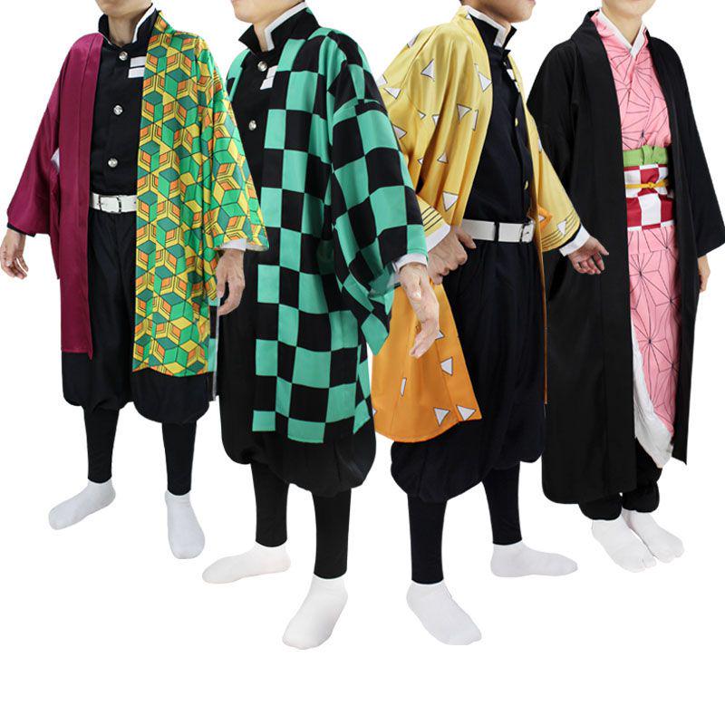 Клинок, рассекающий демонов Kimetsu No Yaiba Камадо Нэдзуко Костюм для косплея Кимоно Халат Костюм