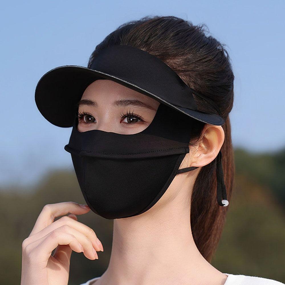 Маска для лица с петлями для ушей и козырьком Женское защитное полотенце для лица Модная маска для велоспорта Лето