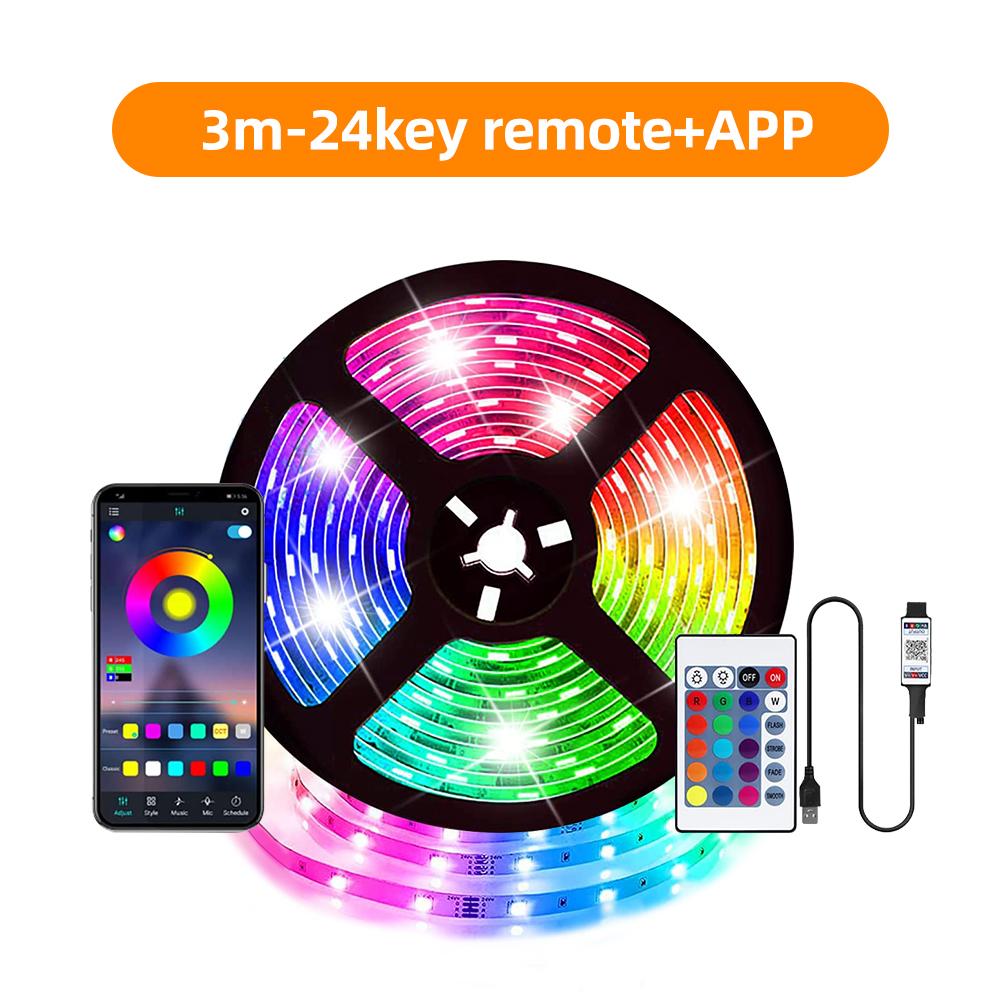 40M 5V USB RGB светодиодная лента подсветка телевизора, музыка синхронизация приложение изменение цвета, отрезной кабель светодиодные лампы для комнаты дома вечеринка спальня декор