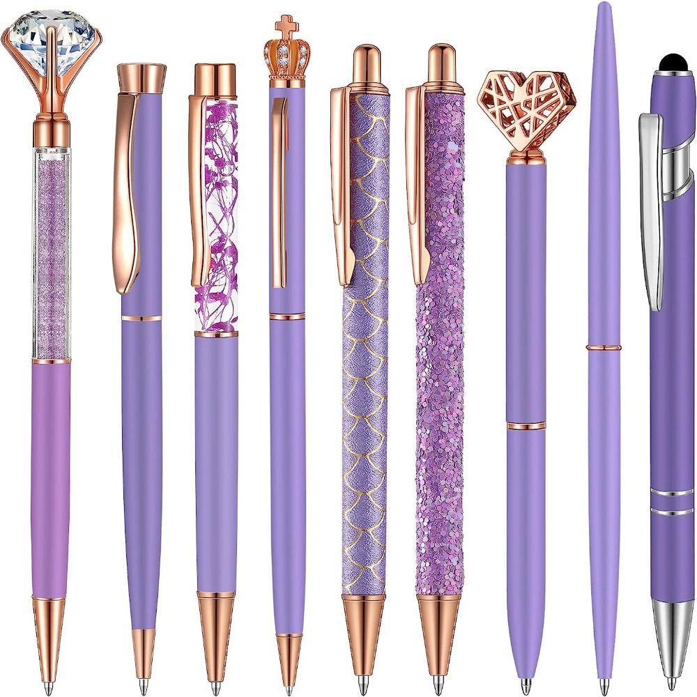 Press Gel Pens Crystal Pretty Fancy Pen Write Smooth Ballpoint Pens Set  Journaling