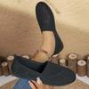 Large Size Flat-bottomed Fly-woven Shallow-mouth Single Shoes, Women's Soft-soled Lightweight Hollowed-out One-pedal Lazy Shoes