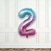 32-Inch US Number Birthday Party Balloons - Individual Aluminum Film