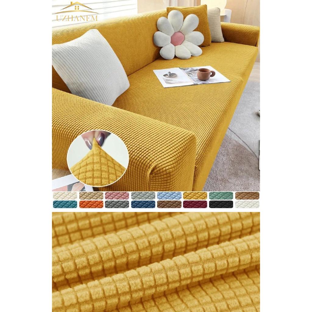 Лайкра, стрейч, эластичный, гибкий, моющийся, трехместный чехол для дивана с квадратным узором, чехол для дивана