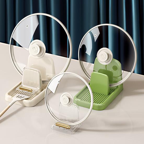 Подставка для крышки кастрюли, пластиковый держатель для ложки, подставка, кухонный органайзер, вилка, лопаточка, полка для сковороды, полка, посуда