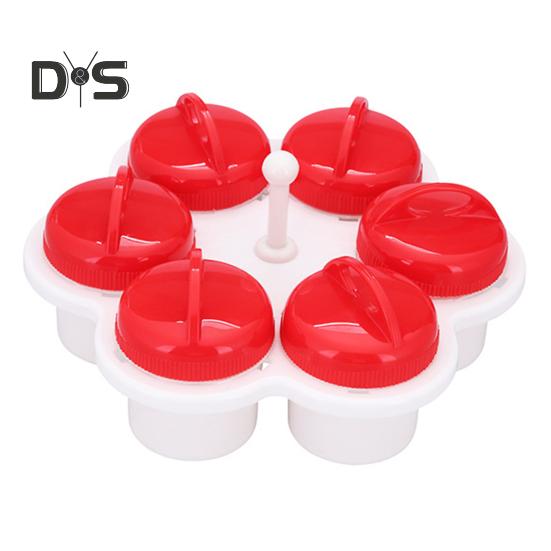 6 шт. форма для яиц на пару с кисточкой 6 форм пищевой полипропилен термостойкая антипригарная чашка для яиц-пашот плита пароварка кухонный гаджет