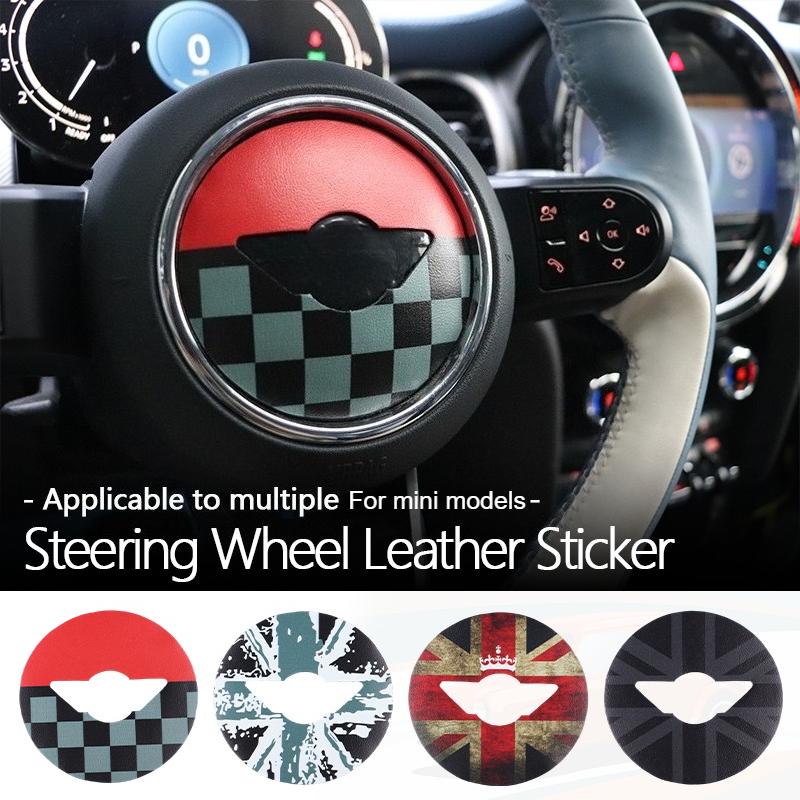 Leather Car Steering Wheel Sticker For Mini Cooper J01 J05 U25 F66 R50 R52 R53 R55 R56 R60 R61 F54 F55 F56 F60 Car Accessories