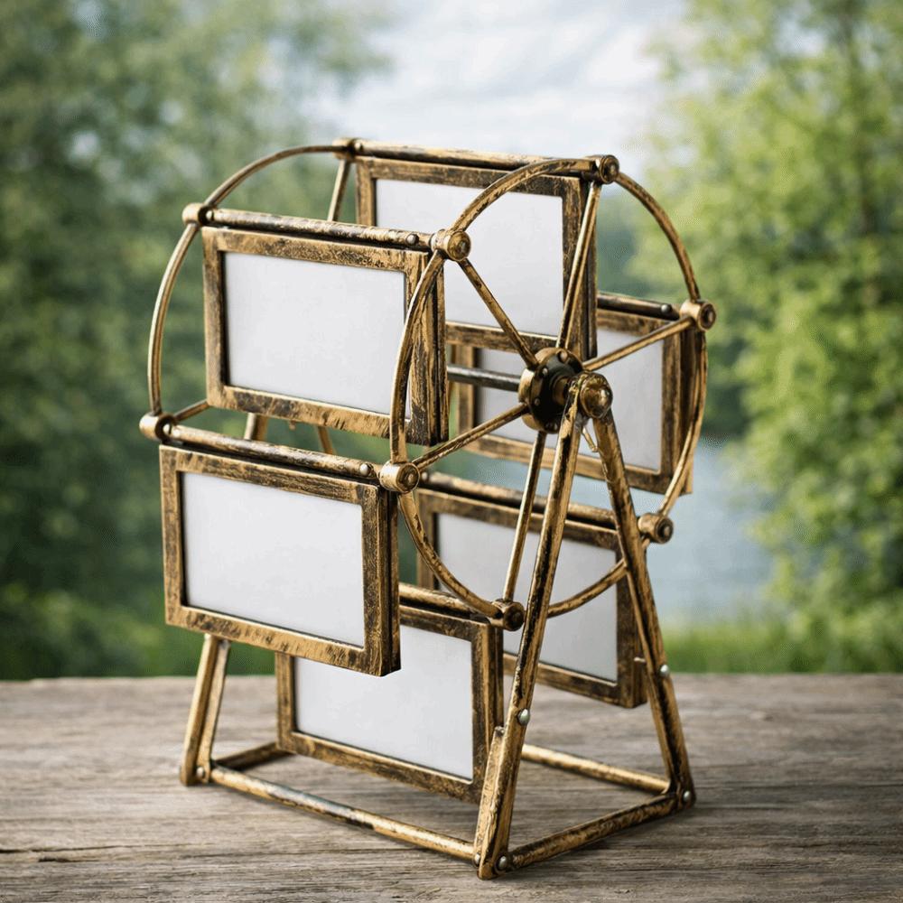 360° Spin Rotatable Photo Frame 12 Picture Slots Windmill Photo Frame  Birthday Gift