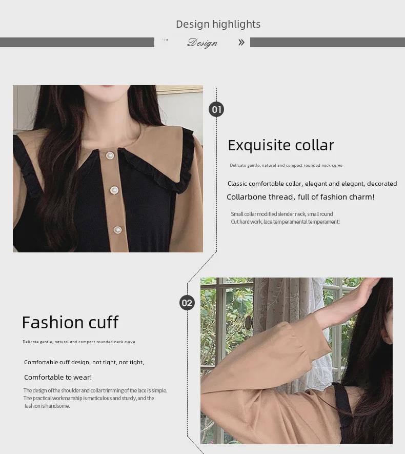 Платье контрастного цвета в стиле ретро 2024 года: Стройное, удобное, элегантное длинное платье для женщин.