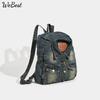 Washed Cowboy Large Capacity Backpack Fashion Retro Large Capacity Cowboy Shoulder Bag Commuter Bag