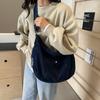 Casual Denim Tote Bag With Zipper Closure And Phone Pocket For Women