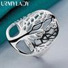 URMYLADY 925 Sterling Silver Tree Of Life 6-10 Ring For Women Wedding Party Fashion Charm Jewelry