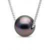 Collier - PEARLS &amp; COLORS - Pearls &amp; Colors - Perle de culture de Tahiti 7-8 mm - Argent 925 - Longueur 42 cm