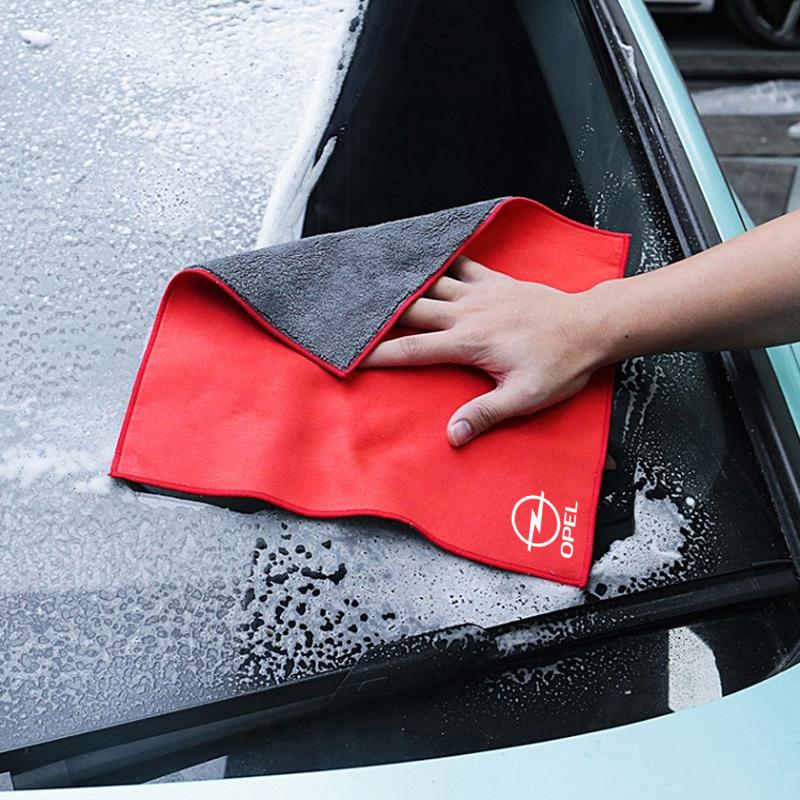 Microfiber Towel Car Wash Cloth Cleaning Rag Clean Tools For Opel Astra Grandland Corsa Mokka Frontera Insignia Zafira Vivaro IL0
