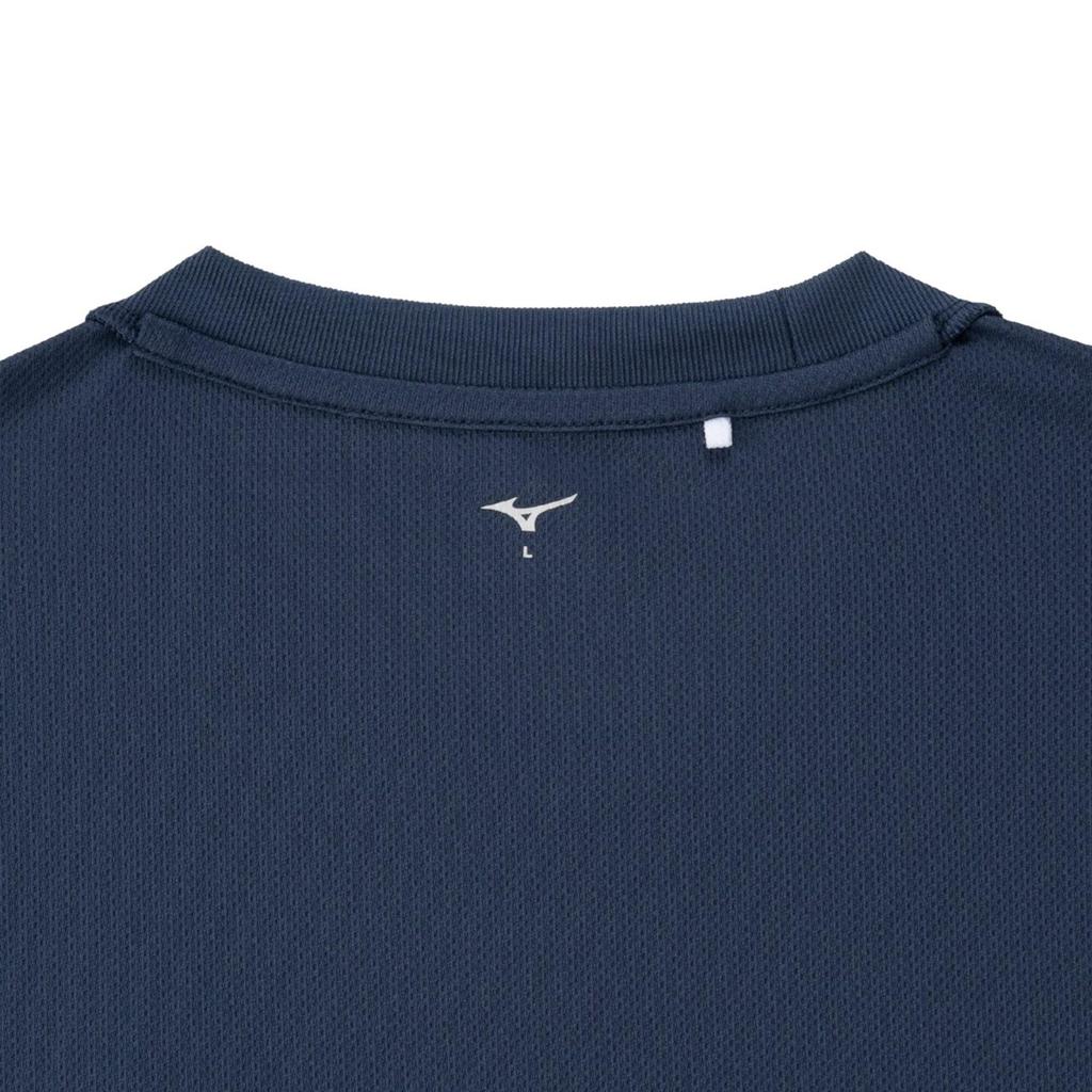 Mizuno Майка для тренировок NaviDry, Топ, Футболка без рукавов, Влагоотводящая, Быстросохнущая, Нижнее белье, 32MAC199, Темно-синий/Белый