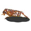 Metal Bull Sculpture Hollowed Retro Style Stable Base Rich Details Wall Street Bull Statue for