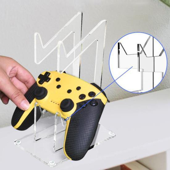 Кронштейн игрового контроллера для Xbox для коммутатора для PS5 для PS4 Прозрачная игровая ручка Дисплей Базовый держатель Игровая консоль Органайзер для телефона