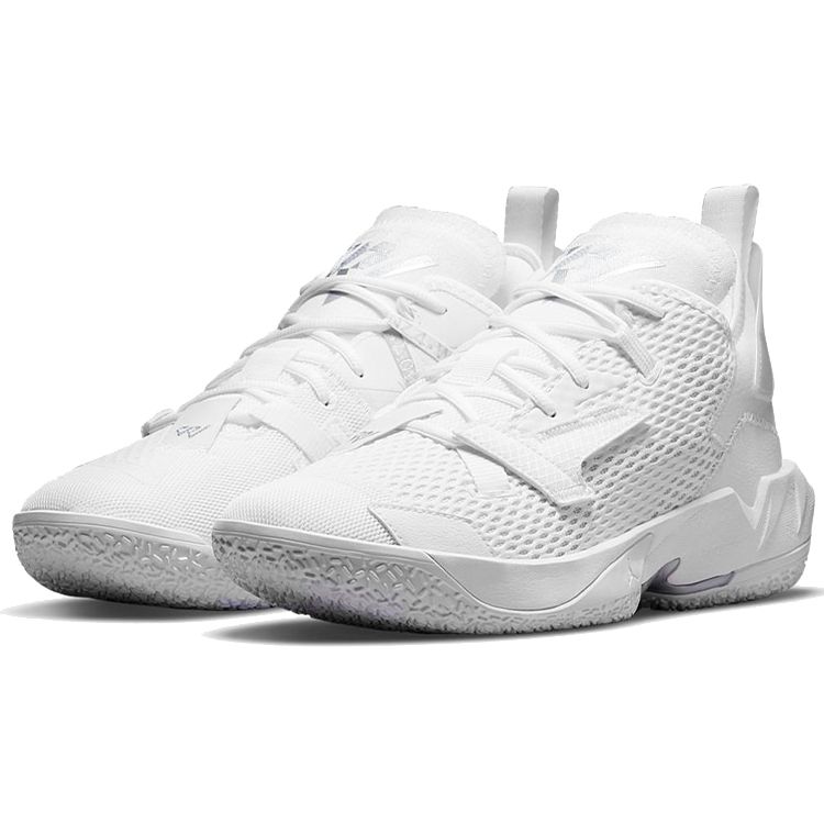 Мужские кроссовки Air Jordan Why Not Zer0.4 PF Белый Металлик Серебристый CQ4231-101