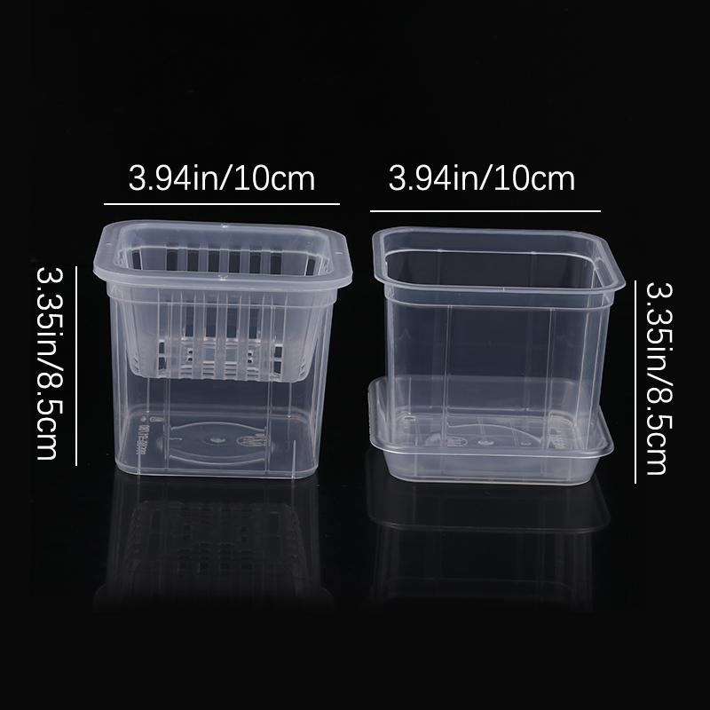 10 см квадратный корневой контроль прозрачный цветочный горшок для орхидеи фаленопсис каттлея посадка с устьичным цветочным горшком домашний декор