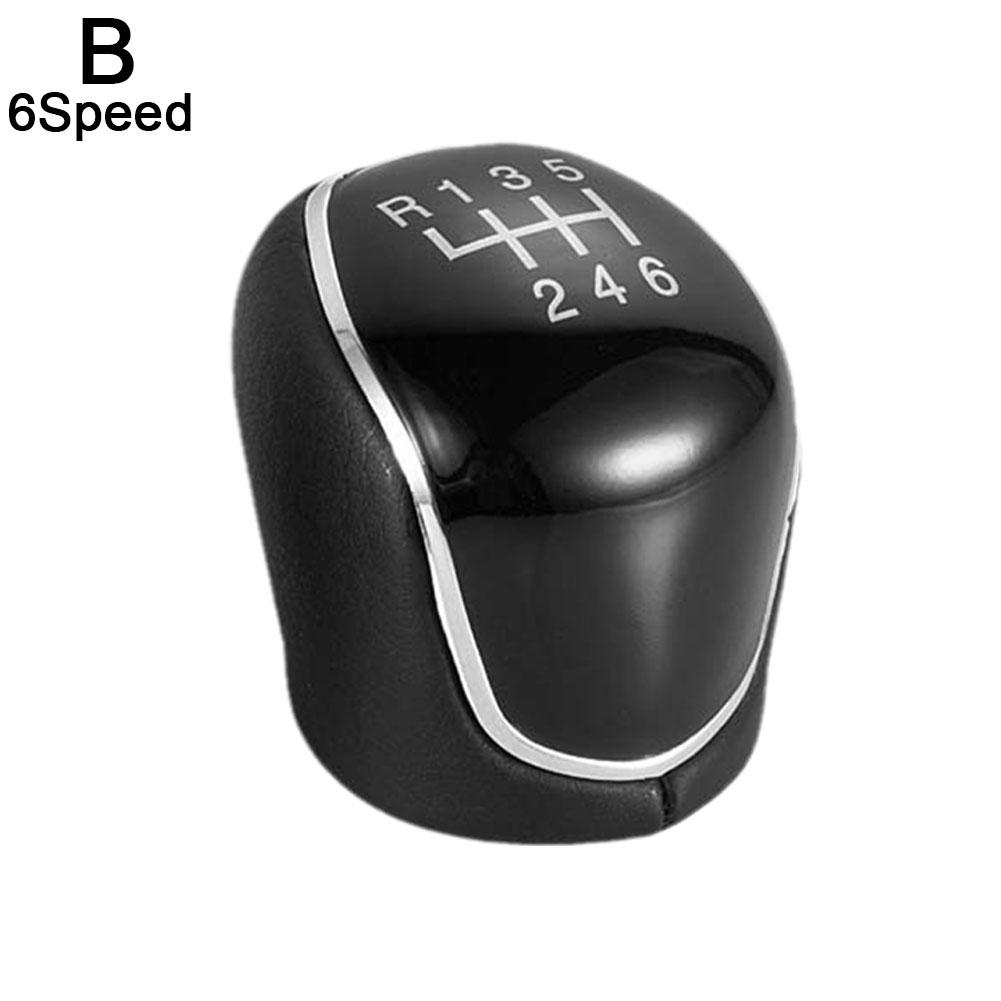 5/6 Speed Gear Shift Knob for FORD Mondeo Mk4 S-Max C-Max Focus Mk2 Kuga Leather Shifter Lever Arm Headball Car Accessories