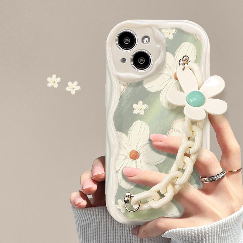 Подходит для Apple 14promax Чехол для мобильного телефона iPhone 13 Summer Flower Chain 11/12mini Противоударный силиконовый