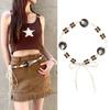 Винтажный этнический стиль, ручная работа, поясная веревка, женское платье, декоративная поясная цепочка, универсальный богемный ремень Y2K