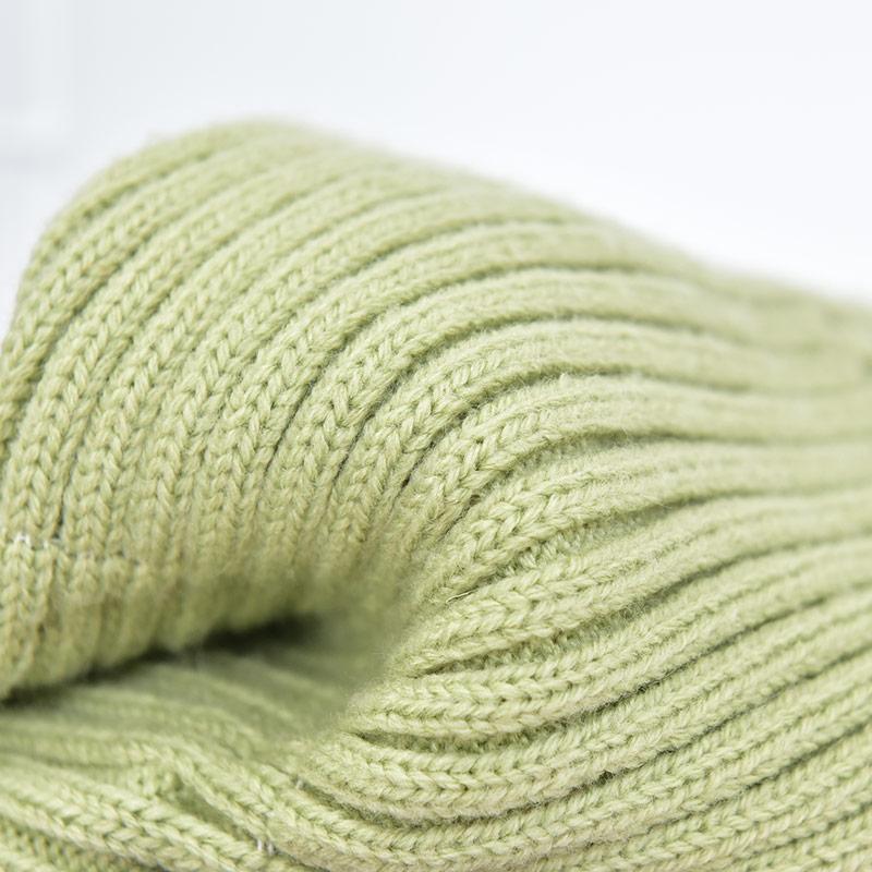 Winter Knit Beanie Hat Unisex Custom Logo Ribbed Wool Knit Beanies Winter Luxury Warm Cuffed Beanie Hat for Women Men