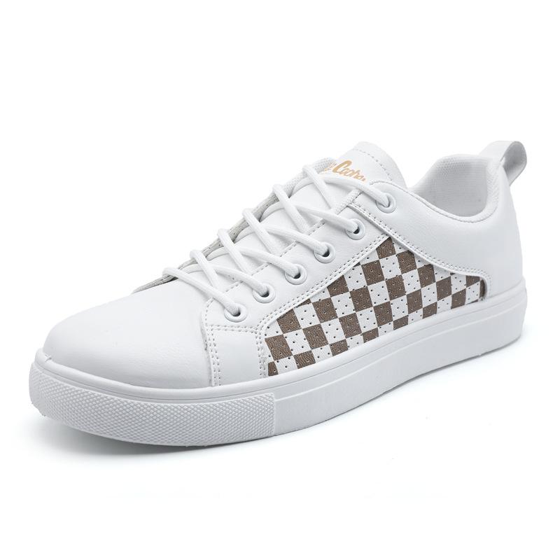 Большие размеры 47 48 мужские кожаные кроссовки осень 2024 новое поступление сетчатый узор для мальчиков повседневная кожаная обувь мужские кроссовки на платформе