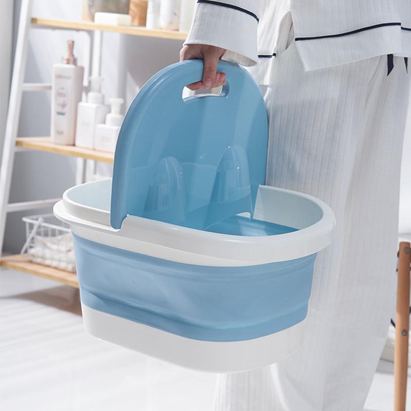 Mengni Портативная складная массажная ванна для ног для домашнего складного ведра, экономия места, принадлежности для кемпинга, аксессуары для домашней ванной комнаты
