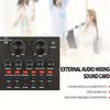 Audio Mixer Mic Sound Card Karaoke Recording External Sound Card Durable V8 Sound Card  PC Computer
