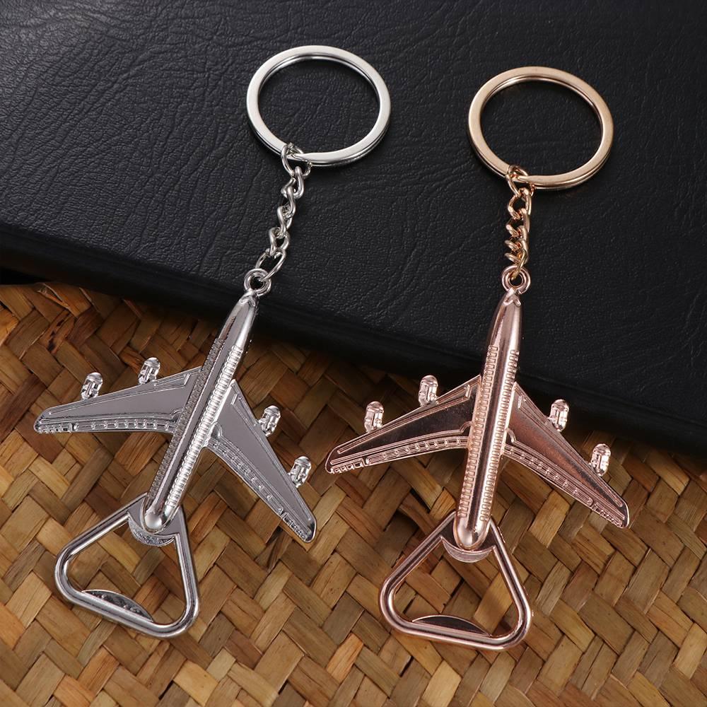 Metal Car keychains Airplane Beer Opener Wedding Supplies Bottle Opener Trendy