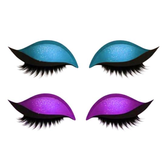 2 Lazy Stickers Eye Shadow Eyelash Pairs Reusable Eye Makeup Stickers
