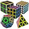 Ensemble De Cubes Coolzon - Pyraminx + Megaminx + 2x2x2 + 3x3x3 + 4x4x4 - Noir - Ultra Rapide