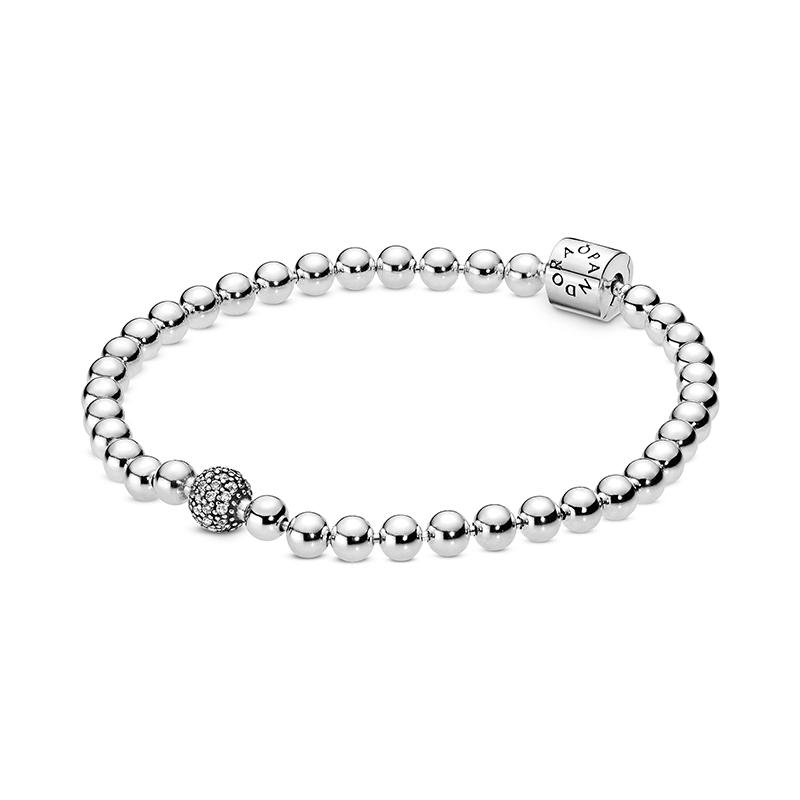 Pandora Женский браслет с бусинами и паве 598342CZ