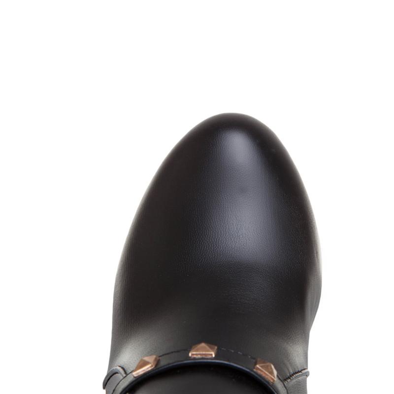 Женские ботильоны на высоком каблуке, осень-зима, новые, в европейском стиле, водонепроницаемые, на толстом каблуке, большие размеры, римские ботильоны