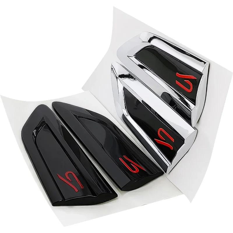 Valve Stems Caps 4Pcs Car Fender Side Emblem Bumper Strip Badge Sticker For Volkswagen VW Rline GTI 4MOTION Polo Golf Jetta Tigu zw7