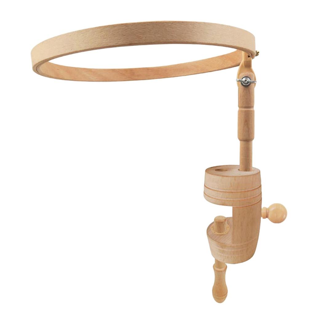 Регулируемый на 280° стол из бука, встроенные маленькие пяльцы для вышивания, настольные простые пяльцы для вышивки крестиком