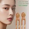 Handheld Wooden Nose Scraping therapy Antistatic Handheld Comb New Brass Bead Comb  Nose Relaxation