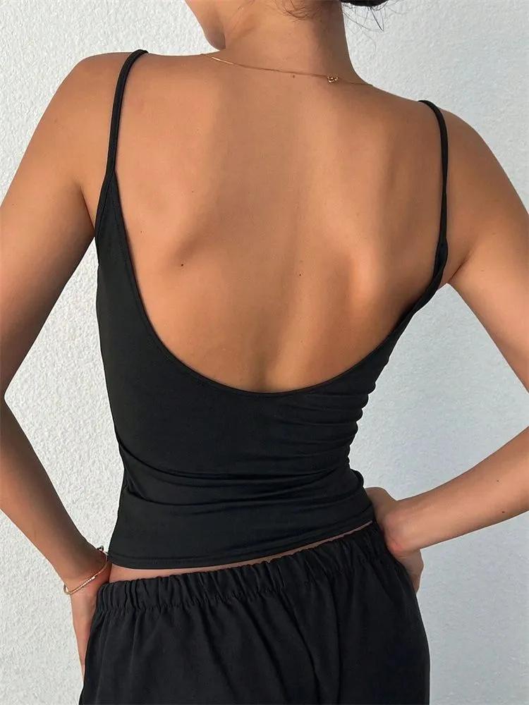 Топ-ками phumee без спины, укороченный, однотонный A2249