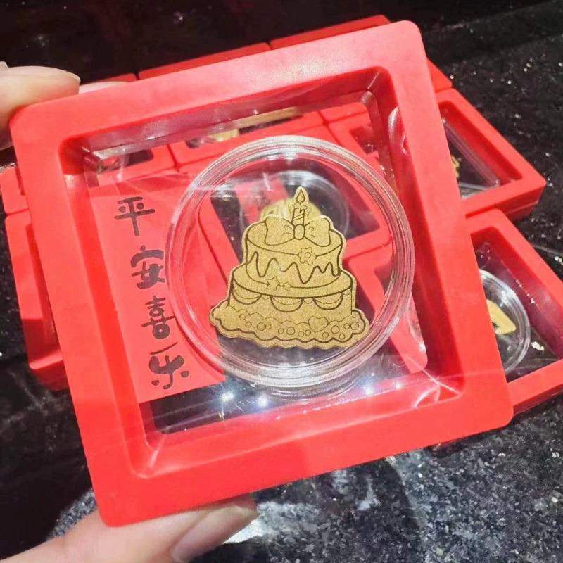 Shuibei Gold 999 Lucky Cat & Wealth God Phone Sticker – Creative Pure Gold Traffic Charm