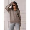 Womens Loose Fit Polo Collar Knit Sweater Winter Casual Pullover Soft Wool Blend Top