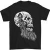 Viking Skull With Beard And Valknut Symbol Unisex T-Shirt