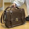 Vintage Female Leather Messenger Bag Women Large Capacity Shoulder Crossbody Bags Student School Bags Fashion Commuter Backpacks