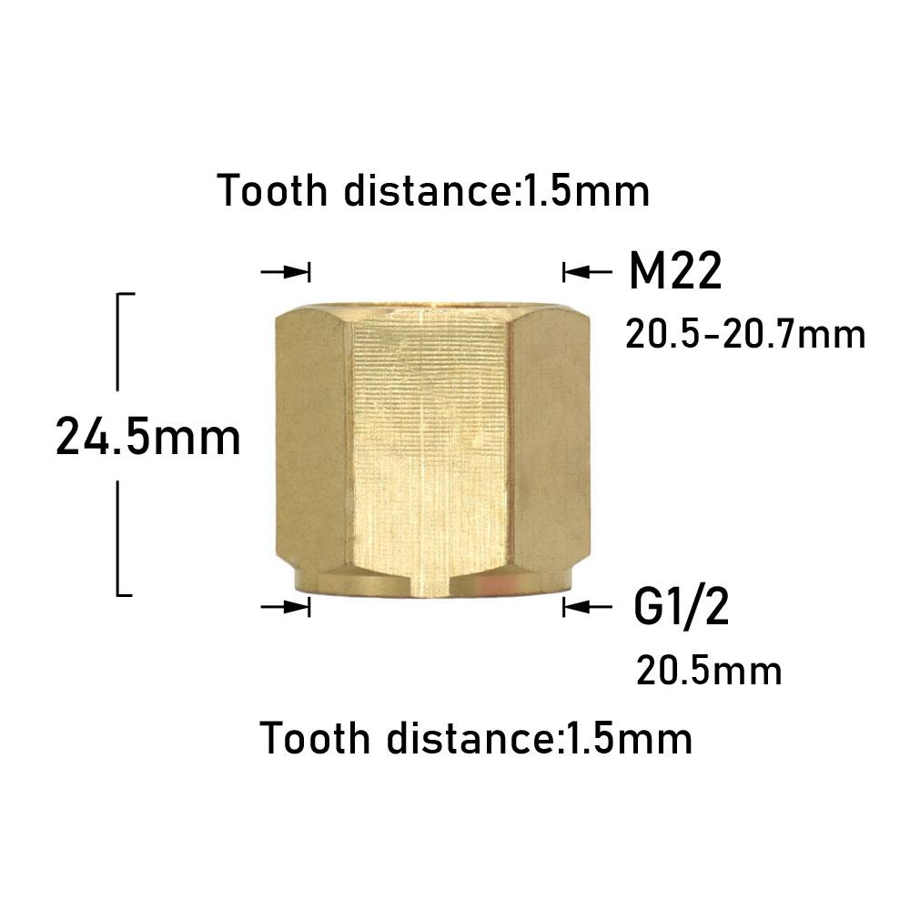 Латунный 3/8" 1/2" M14 M18 M22 Резьбовой Соединитель Наружная Внутренняя Для Аэратора Фильтра Воды Смесителя Медные Фитинги Шаг Резьбы 1,5 мм